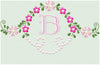 FLOWERS AND DOT MONOGRAM FRAME