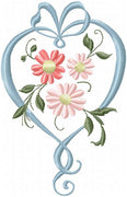 Heart Ribbon Floral Design