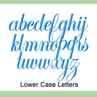 EMBROIDERY FONT LOWER CASE