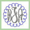 Squigle Circle Border - Comes in 4 sizes 8x8,6x6,4x4 and 3x3