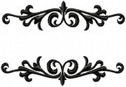 Straight Flourish Border - Machine Embroidery Design - Comes in 4 sizes