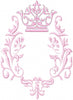 Crown and Flourish machine embroidery Design