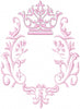 Crown and Flourish machine embroidery Design