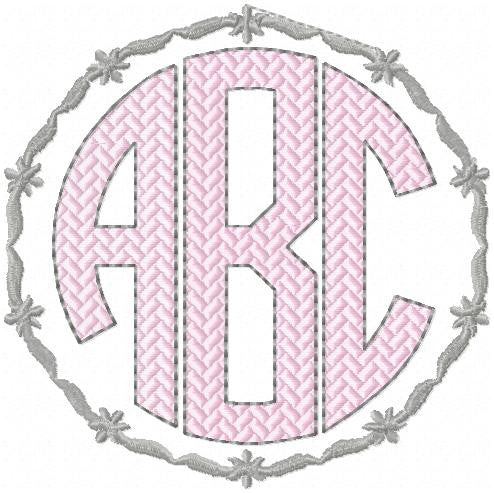 Circle Monogram Frame - border