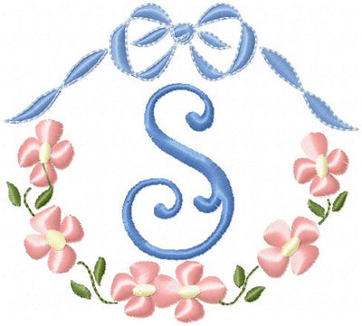 VINTAGE FLOWER RIBBON BORDER