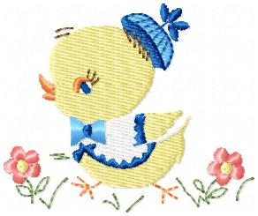 Tiny Duck Embroidery Design