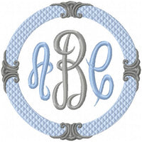 Fancy Circle Monogram Frame