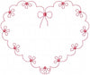 HEART FLOWER RUNNING STITCH EMBROIDERY DESIGN