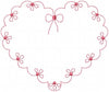 HEART FLOWER RUNNING STITCH EMBROIDERY DESIGN