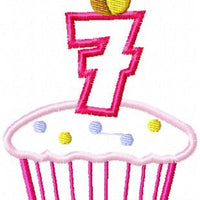 Applique Birthday Cupcakes