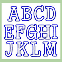 Typewriter Applique Font - Upper and Lower Case  3 Inch