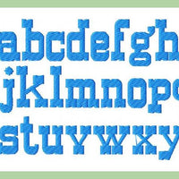 Western Font- 2" upper and lower case plus numbers  Machine Embroidery Design -