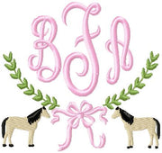 Horse Laurel Monogram Frame