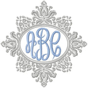 Oval Monogram Frame - Machine Embroidery Design - comes in 4,5,6,7,8 inch sizes