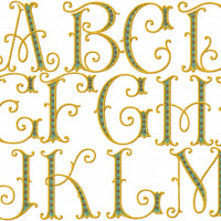 SETH I MONOGRAM FONT  - 2.5 AND 3.5 INCH SIZE