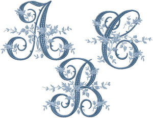 FRENCH FLORAL DOTTED MONOGRAM FONT