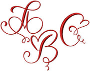 HEARTS MONOGRAM FONT