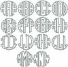 Scallop Circle Embroidery Monogram Applique Font -4,5,6 inch size Machine embroidery