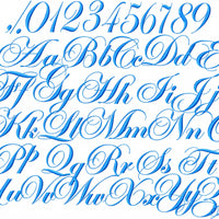 Wedding Script Font - Machine Embroidery Font - 3.5 inch size