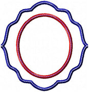 Applique Frames  -  2 Different Frames - Monogram Frame, machine embroidery Design