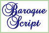 Baroque Script Font - comes in 1,2,3 inch Sizes Upper and lower Case sizes