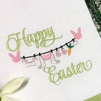 Easter Bunny Clothes Line machine embroidery design
