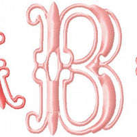 Intervent Monogram Font - Comes in 2 sizes 2 and 3 inch- Machine embroidery Font