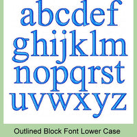 Block Outlined Font