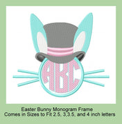 Easter Bunny Monogram Frame - Comes in Sizes to Fit 2.5, 3, and 3.5 inch letters