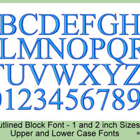 Block Outlined Font