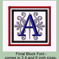 Finial Block Font