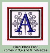 Finial Block Font