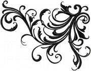 Flourish - Machine Embroidery Design - Comes in 5 sizes