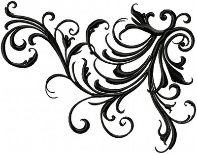 Flourish - Machine Embroidery Design - Comes in 5 sizes