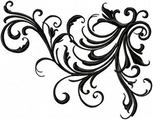 Flourish - Machine Embroidery Design - Comes in 5 sizes