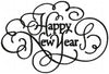 Happy New Year Machine Embroidery Design