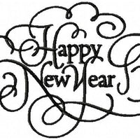 Happy New Year Machine Embroidery Design