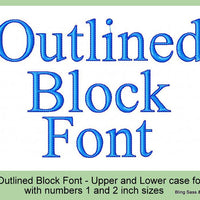 Block Outlined Font