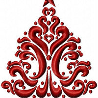 Beautiful Christmas Tree - Machine Embroidery Design - Comes in 4 sizes