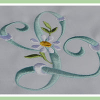 Vintage Daisy Font - 4" - Machine Embroidery Font