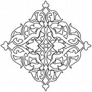 Diamond Shape Flourish Background - machine embroidery design