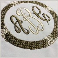 Fancy Circle Monogram Frame