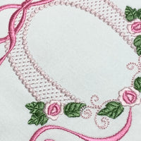 OVAL LATTICE FLORAL FRAME