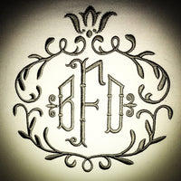 Crest Monogram Frame - Machine Embroidery Design