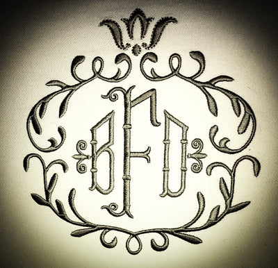 Crest Monogram Frame - Machine Embroidery Design