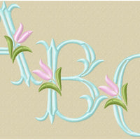 Tulip Monogram Font - Comes in 2 and 4 inch sizes