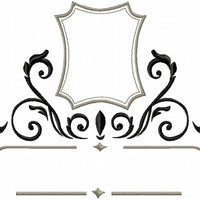 CREST WITH SPLIT NAME FRAME