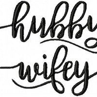 HUBBY WIFEY MACHINE EMBROIDERY DESIGN