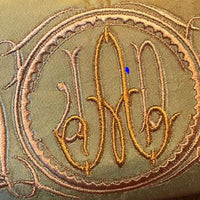 Cat Tail Monogram Frame - Machine Embroidery design