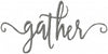 Gather - script machine embroidery design